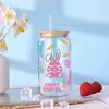 Fensteraufkleber UV DTF Ostern Transfer Happy Juice gedruckter Aufkleber für die 16oz Libbey Glasses Wraps Flaschen D9246