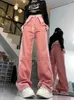Jeans pour femmes pantalons vintage Baggy Y2K taille haute jambe large pantalon droit Denim vêtements tendance des années 2000 vêtements pour adolescentes