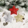 Décorations de Noël 6/12pcs Pentagram suspendu pendentif argent or paillettes étoile arbre de Noël ornement fête de mariage décoration de la maison