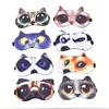 Cute Cat Dog Sleep Mask Visiera Copertura Maschera per gli occhi Naturale Slee Morbido Benda sull'occhio Donna Uomo Sonno Visiera Copertura per gli occhi t4tO #