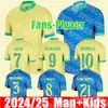 Gloednieuw 2024 2025 Brazilië thuis uit voetbalshirt NEYMAR JR Brasil CASEMIRO Nationaal team G.JESUS P.COUTINHO Heren voetbalshirt Uniform L.PAQUETA T.SILVA PELE VINI JR
