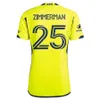 Футбольные майки Nashville SC 2023 2024 Футбольные майки 615 Kit Man 23/24 Основной дом Желтый выезд Man In Black Мужская форма SURRIDGE MUKHTAR BOYD SHAFFELBURG MOORE