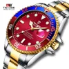 Tevise Green Water Ghost Men Quartz Watch Calender Waterproof Business Watches rostfritt stål Bandklocka Relojo Mascuino235a