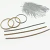 Link pulseiras 10 pcs elástico antiderrapante pulseira artesanato fio de aço carbono com parafuso para cabeça pode apertar ou abrir decoração