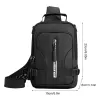 Tassen Tactische borsttas met USB Outdoor Waterdicht Sling Backpack Sports Messenger Bag Hunting Single/Double Shoulder Pack Camping