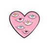 Horror różowy seria kreskówka Radio Coffin Pins Eye Heart Eye Punk broszki ubrania plecak