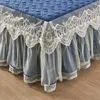 Bettwäschessätze Winter verdickter geschliffener Stoff vierköpfig gestaßen Bettrock Koreanisch warmes Bettdecke Bettdecke Baumwollblatt