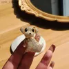 Pins Brooches GLSEEVO Natural Freshwater Pearl Sparkly Zircon Set Brooch 18K Gold Plated Cute Puppy Shed Brooch ly Jewelry GO0510 L240323