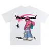 Y2k topo hip hop carta impressa t camisa dos desenhos animados impresso oversized topos harajuku moda casual todos os jogos solto topo streetwear 240314