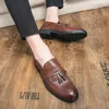 Casual Shoes Luxury Designer Men's Pointed Black With Brown Patchwork Dress Oxford Moccasins Wedding Prom Sapato Social Masculino