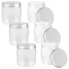 Storage Bottles 6 Pcs Aluminum Lid Mason Jars Honey Sealed Mini Food Container Plastic Terrarium Glass Containers Lids Household With