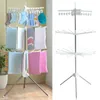 Cabides Tripé Rack de secagem de roupas Cabide de aço para roupas Suporte dobrável com pedestal inoxidável 3 camadas