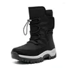 Laarzen Winter Dames Warme Sneakers Trendy Hoge Top Waterdichte Antislip Bont Schoenen Maat 36-42
