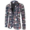 Alla hjärtans gåva Mens Fashion Suit Party Coat Casual Slim Fit Blazer Buttons Suit 3D Hjärttryck Målning Blazers Jacket Män 240309