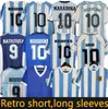 1978 1986 1998 Argentinië Retro voetbalshirt Maradona 1996 2000 2001 2006 2010 Kempes Batistuta Riquelme HIGUAIN KUN AGUERO CANIGGIA AIMAR Voetbalshirts Thuis weg