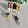 Tubi vuoti per lucidalabbra da 1,2 ml, contenitore per rossetto liquido elegante in plastica portatile in oro rosa fai-da-te, bottiglia campione rotonda per mini lucidalabbra