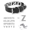 Luxus Strass Große Buchstaben Schwarz Pu Leder Breites Halsband Punk Personalisierte Individuelle Namensketten Für Frauen Männer Geschenke 240315