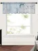 Vorhang Marmor blau weiß Linien kurze transparente Fenster Tüll Vorhänge für Küche Schlafzimmer Home Decor kleine Voile Vorhänge