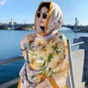 Scarves Oversized Floral Printing Shawl Scarf Fashion Lady High Quality Wrap Thin Stole Beach Sunscreen Muslim Hijab 180 90cm