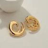 Dangle Earrings Irregular Design Metal Spray Fashion Simple Bright Face Niche Wholesale