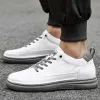 SCARPE Italia di alta qualità All White Men's Leather Casual Shoes Aumenta semplice Sneaker Nero Pure Sneaker traspiranti Scarpe di lusso