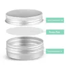 100pcs Empty Candle Jar 5/10/15/20/30/50/60g Aluminum Black Cream Cosmetic Ctainer Refillable Bottles Lip Balm Gloss Packaging V2Hs#