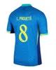 Gloednieuw 2024 2025 Brazilië thuis uit voetbalshirt NEYMAR JR Brasil CASEMIRO Nationaal team G.JESUS P.COUTINHO Heren voetbalshirt Uniform L.PAQUETA T.SILVA PELE VINI JR