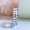 Bagues de cluster S925 Bague en argent Cheval Eye Goutte d'eau en forme de poire pour femmes 3 5mm diamant à haute teneur en carbone bijoux polyvalents