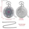 Pocket Watches Silver Vintage Quartz Pocket Rotable Hearts Padrões Full Hunter Colar Pingente Polícia Relógio Homens Mulheres Novo Chegada 2022 L240322