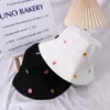 Berets Beach Summer Girl Embroidery for Women Flower Bucket Hat Hat Sun Sun Capor Cap Cap