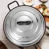 Mugs 32cm Stainless Steel Deepening Tripod Lid Thickening And Heightening Pot Wok Cheese