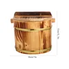 Storage Bottles Wooden Barrel Bathtub Rice Mixing Bucket Big Eater Sushi Restaurant Container Serving