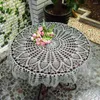 Toalha de mesa redonda artesanal de crochê a céu aberto toalha de mesa de algodão tapete de renda vintage 70/80/90cm