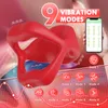 App Remote Vibrator Cockring Penis Lip Shaped Silice Cock Ring para Homem Ejaculati Erecti Sex Toys para Homens Casal Anéis 18 Q8S6 #