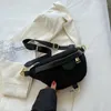 Marsupi Borsa a tracolla casual in velluto a coste per le donne Marsupio Borsa da viaggio semplice per telefono Cintura grande in tela a banana