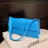 Fashionable texture underarm women's bag, solid color portable one shoulder small square bag wallet