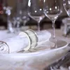 Table Cloth Crystal Diamond Napkin Ring Glass Decors Desktop Rings Stainless Steel Elegant Buckles Clamp For