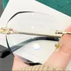 Solglasögon 2024 EST Anti Blue Reading Glasses Portable Rimless Presbyopic förstoring Diamond Cutting 2,00- 4,0 Diopter