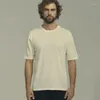 Męskie garnitury A2275 Superfine Merino Wool T Shirt Warstwa podstawy Warstka Wartość oddychania Szybka sucha anty-inodorowa rozmiar USA