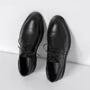 Casual Shoes 2024 Spring Autumn Banquet Dress Men's Pointed Leather Lace Up Low Top Anti Slip Wear Resistant