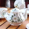 Theewaar Sets Engelse Afternoon Tea Set Elegante 500ml Theepot Met Filter Kop En Schotel Warmer Kaars KachelTheewaar Huwelijkscadeau