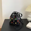 Shoulder Bags Bag Love Heart Embroidered Crossbody Fashion Casual Handbag Drawstring Shopping