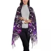 Scarves Outdoor Scarf Winter Music Notes Shawls Wrpas Purple Custom Foulard Lady Luxury 2024 Headwear