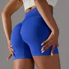 Kvinnor Yoga Shorts Sömlös gym som kör sport Hög midja Push Up Elasticity Breattable Scrunch Butt Fashion Short 240322