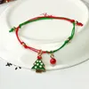 Charm-Armbänder, Weihnachtsarmband, Weihnachtsmann-Baum-Anhänger, Ornamente, geflochtenes Seil, Paar, frohes Jahr, Weihnachtsgeschenke