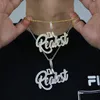 Da Realest Brief Hanger Volledige Verharde 5A Zirconia Luxe Iced Out Bling Vonken Mannen Hip Hop Ketting 240311