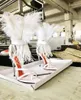 Dress Shoes Charming Lady Long Feather Fur Sandals Woman Summer Cutout Banquet High Heels Sexy Straps Open Toe Runway Pumps