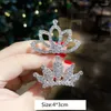 Vestuário para cães 2 peças pequeno hairpin bling strass coroa forma pet cabelo pente bonito cabeça decoração artesanal gato aliciamento acessórios