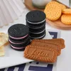 Decorative Flowers Artificial Fake Cookies Simulation Realistic Biscuits Cracker Food Dessert Decoration Display Props Model PVC 10pc/lot