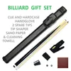 Högkvalitativ 12 st nio bollpool Biljard Cue med Case Bag Gift Set Kit 240321